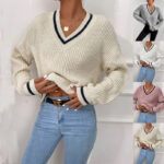 V Neck sweater Long Sweaters